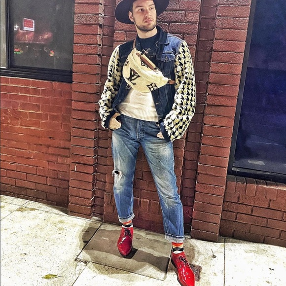 Gap Repurposed denim jacket with Faux Fur Check - Picture 4 of 11